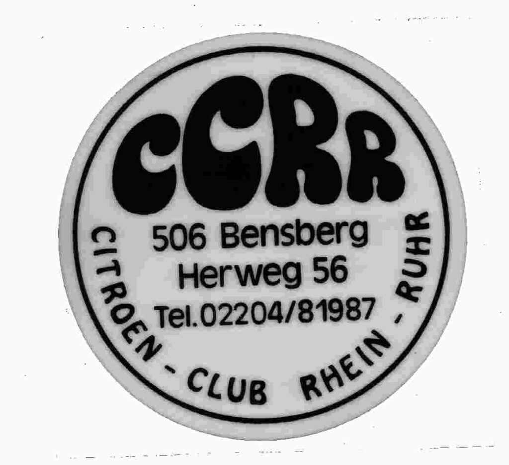 Hinterglasaufkleber von April 1972